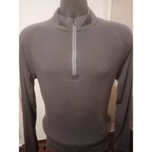 Free Fly 1/4 Zip Pullover Performance Bamboo Shirt Gray Mens Small S